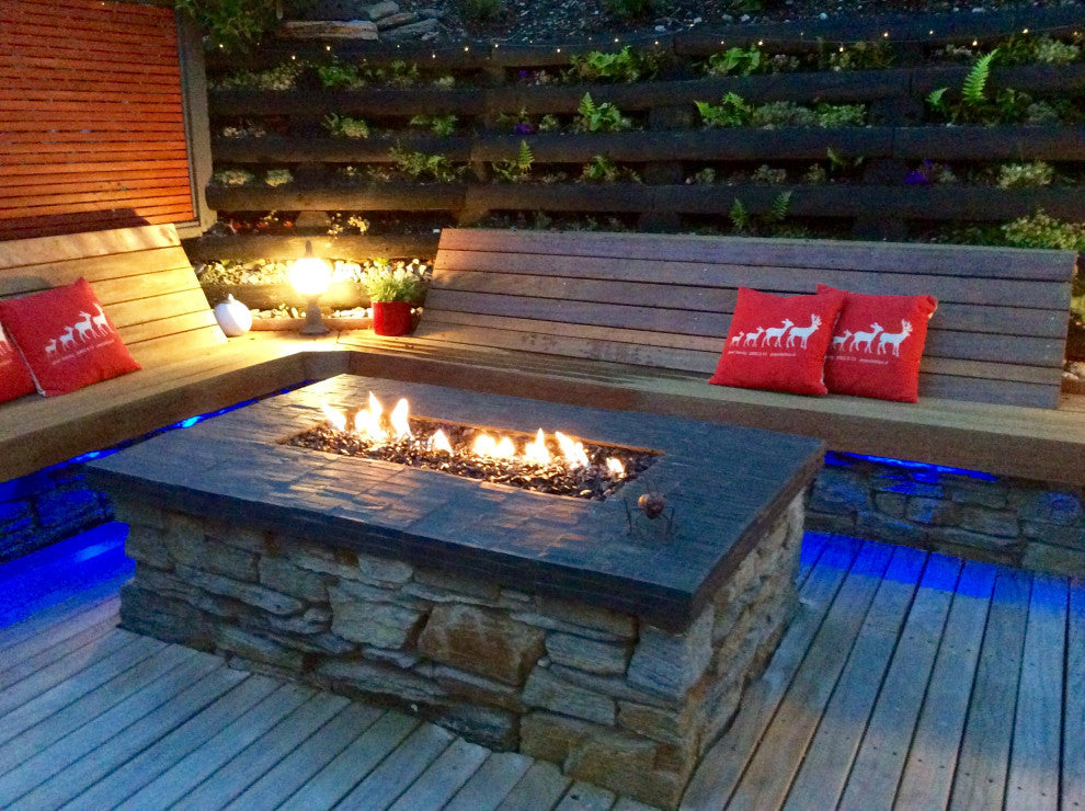 24" Low Profile T Burner and Complete Deluxe Propane Fire Pit Kit