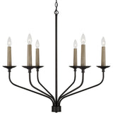 Capital Lighting 451561 Wilder 6 Light 32"W Taper Candle Style - Matte Black