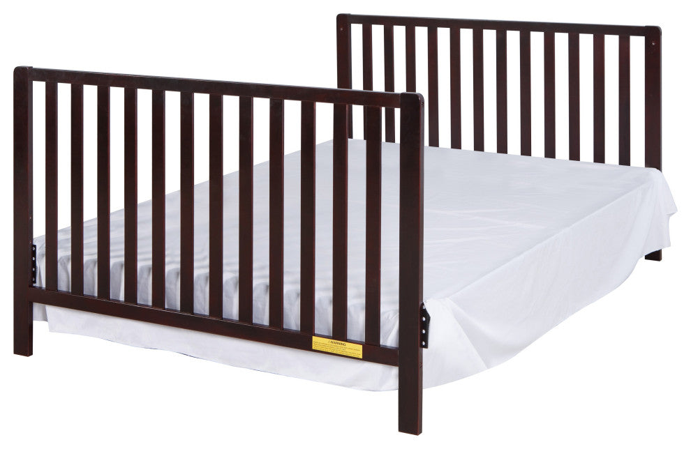 Emma 4-in-1 Convertible Crib With Drawer, Espresso