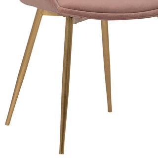 Heidi Velvet Dining Accent Chair, Blush Pink