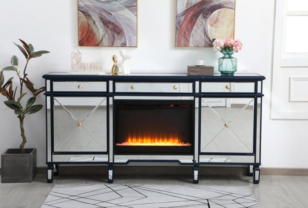 Elegant MF61072BL-F2 Contempo 72" Mirrored Credenza