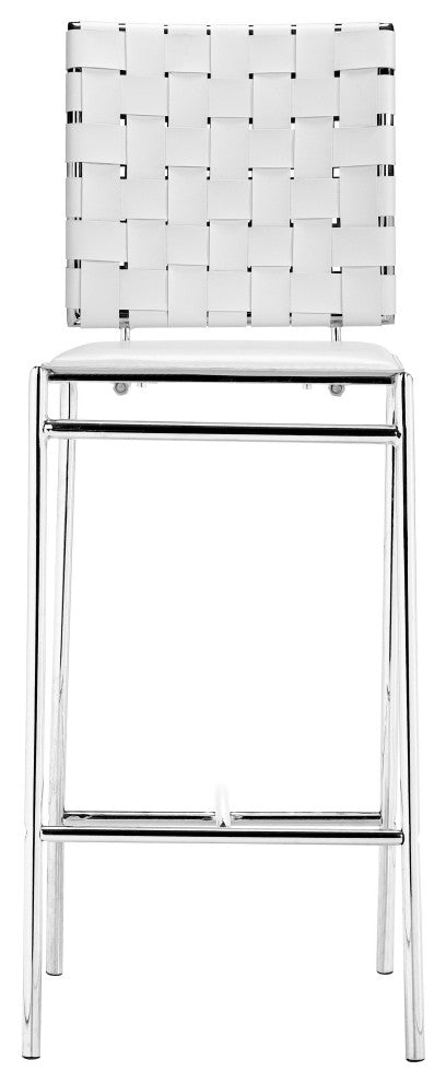 Criss Cross Counter Chair, White, Set of 2