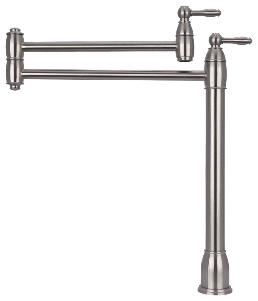 Copper Pot Filler Kitchen Faucet Deck-Mounted, Brushed Nickel
