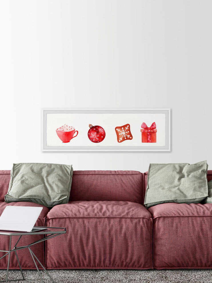 "Christmas Time" Framed Painting Print, 30x10