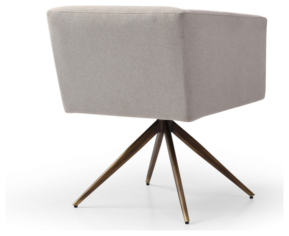 Modrest Riaglow Contemporary Light Grey Fabric Dining Chair