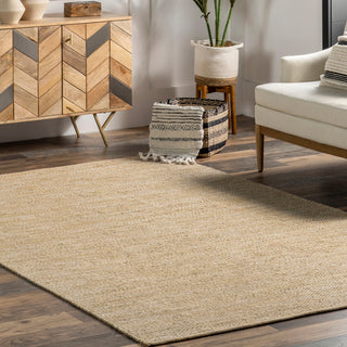 Nuloom Handwoven Solid Area Rug, Tan 7'6"x9'6"
