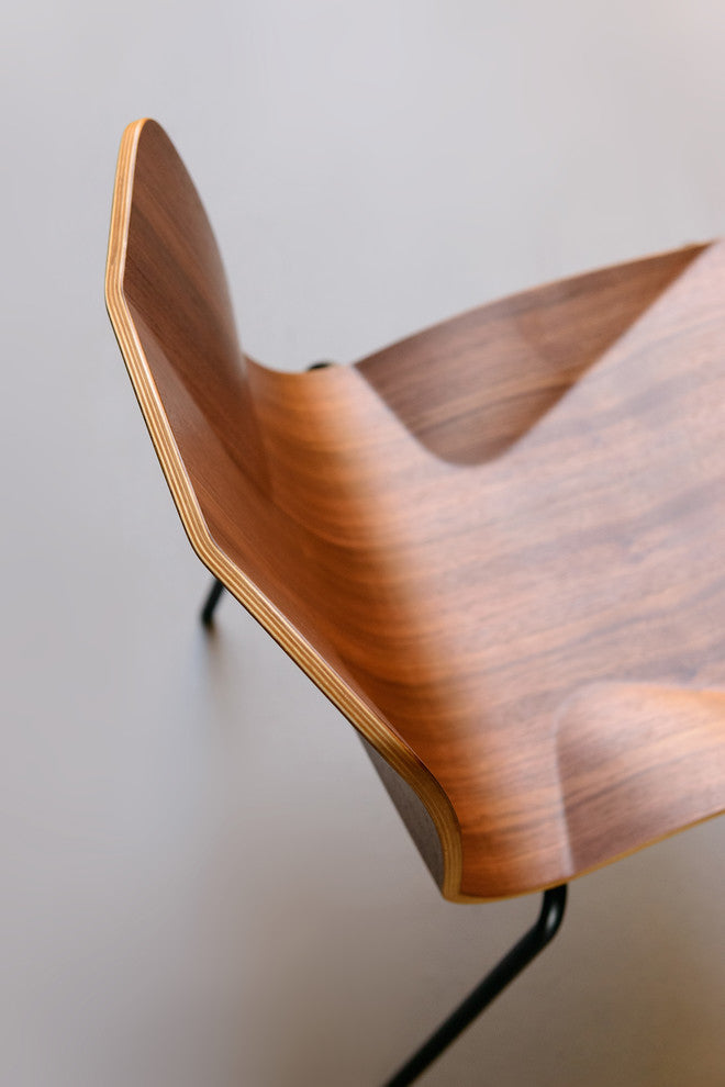 JC Stacking Chair, Walnut