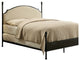 Benzara BM123603 Transitional Twin Size Metal Bed, Black