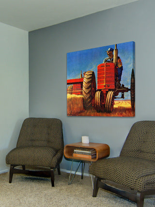 "Mower" Painting Print on Canvas