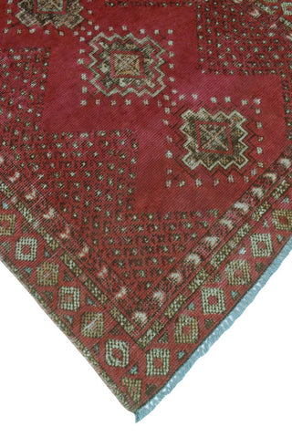 Vintage Distressed Wazhmah Red/Brown Runner, 3'5 x 6'3
