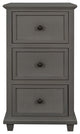 Vintage Gray Three Drawer Side Table 13"Wx30"H16"D