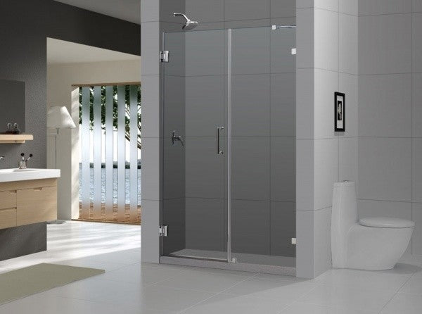 Dreamline Unidoor Lux 58" Frameless Hinged Shower Door