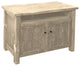 Barnwood Style Timber Peg Entertainment Stand, Frost