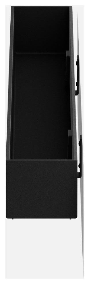 Veadek Geo Series Hanging Planter, Black, 32", 1 Pack