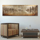 Passages Mixed Media Hand Painted 3D Rugged Wooden Wall Art 72"x22"