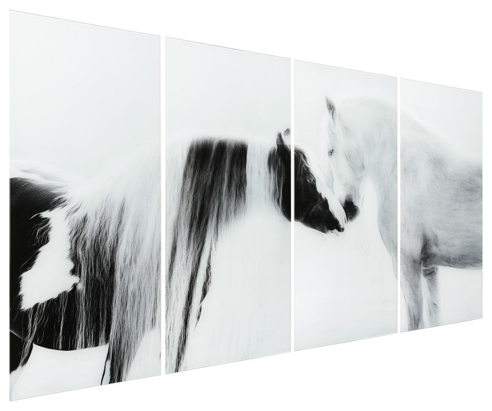 Collection of Horses Frameless Free Floating Tempered Glass Graphic Wall Art Set