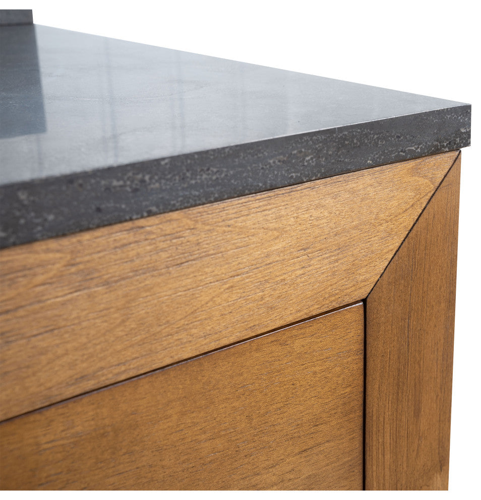 Vanity Art Bathroom Vanity With Sink, Tan, 36" Single, Black Limestone Top