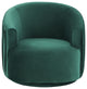 London Forest Green Pleated Swivel Chair