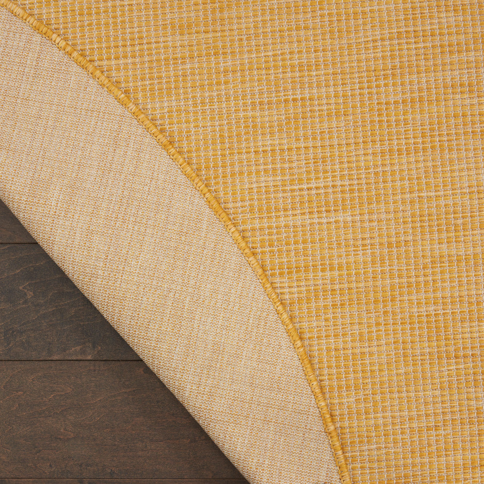 Nourison Positano Contemporary Area Rug, Yellow, 8'xround