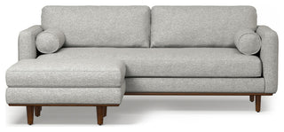 Morrison 89" Sofa and Ottoman Set, Woven-Blend Fabric, Mist Gray