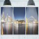 "Cityscape Sydney Nightfall Panorama" Metal Wall Art, 3 Panels, 36"x28"