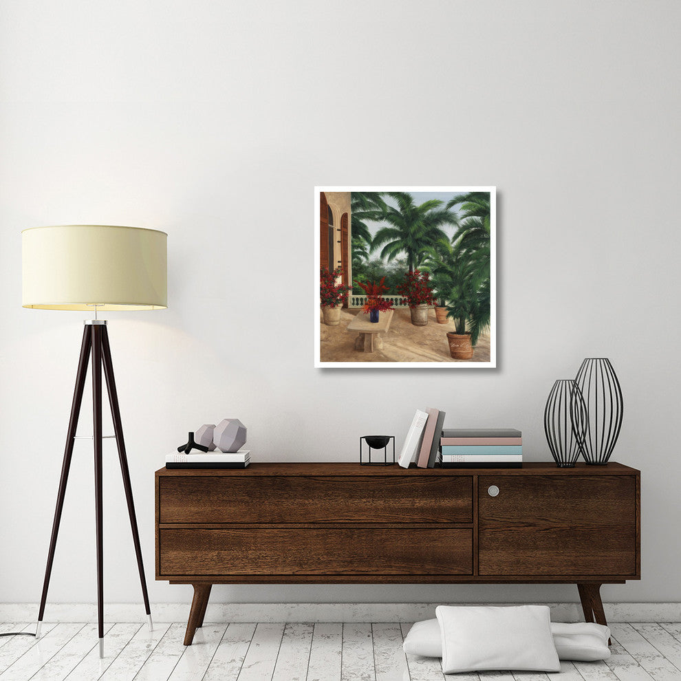 "Tuscan Patio" Digital Paper Print by Diane Romanello, 32"x32"