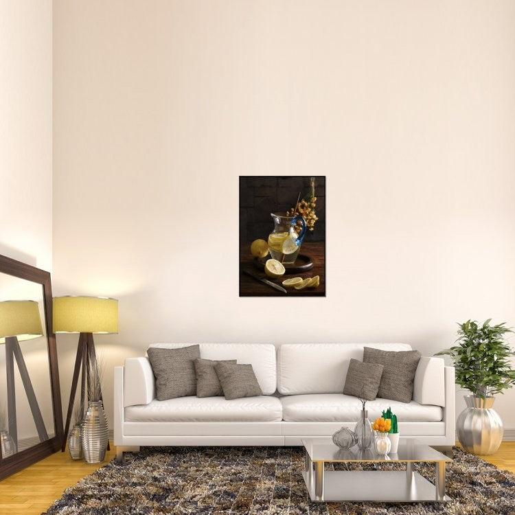 "Life And Lemons" Framed Canvas Giclee by Luiz Laercio, 29x41"