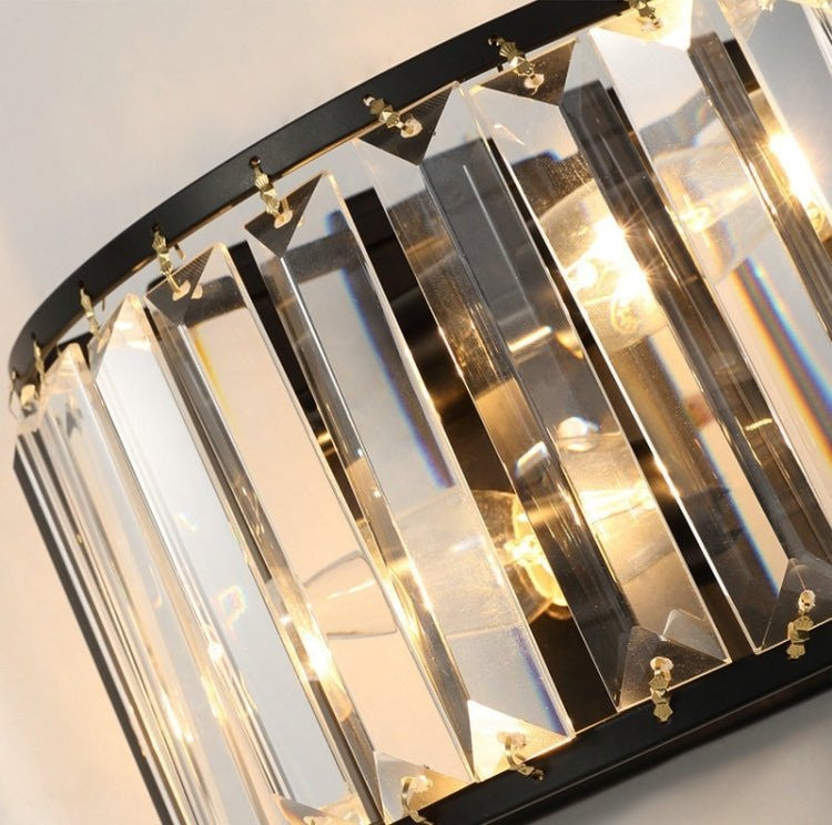 Luxury Crystal Wall Lamp in American Style for Living room, Bedroom, Brown