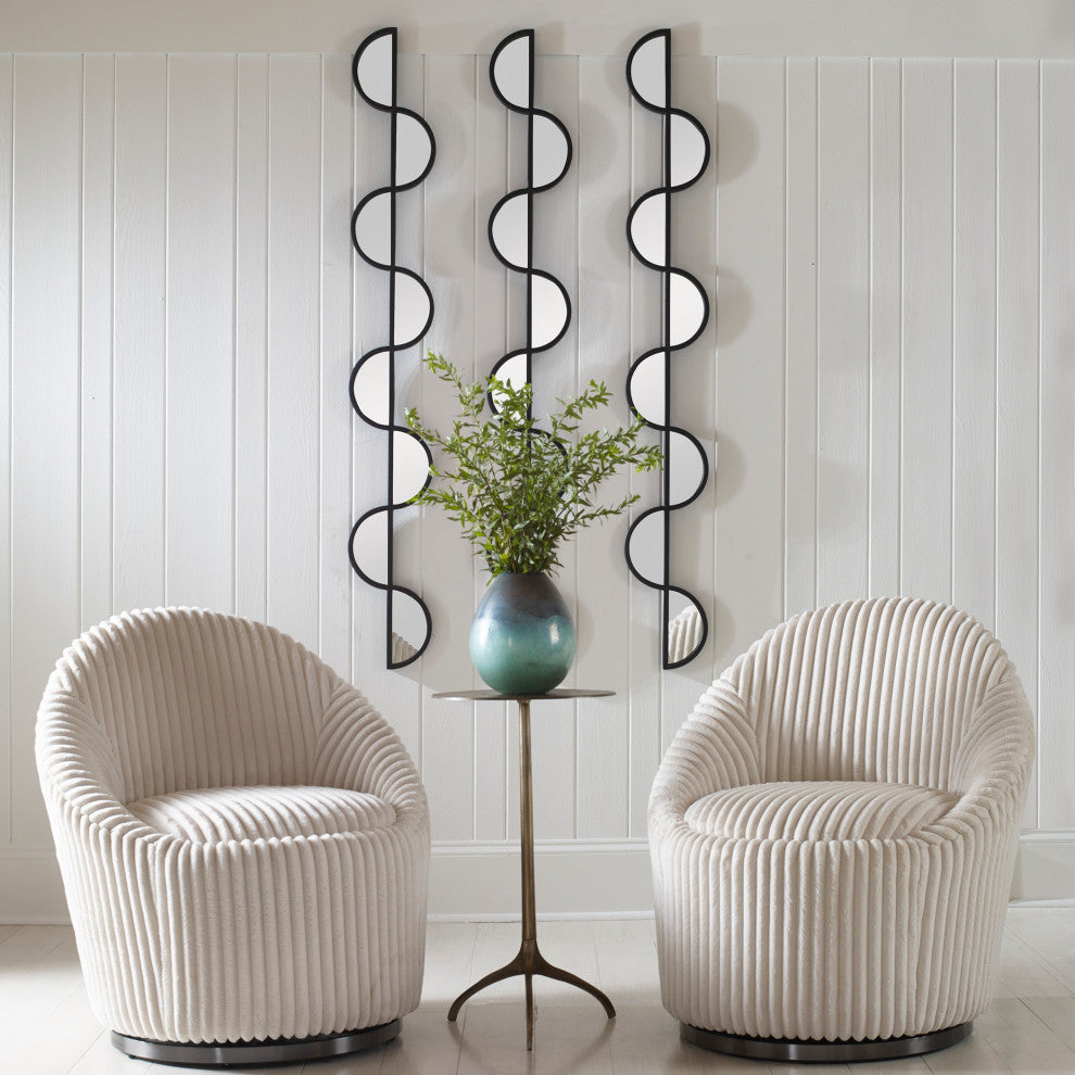 Uttermost Wisp Mirrored Iron Wall Decor, 3-Piece Set