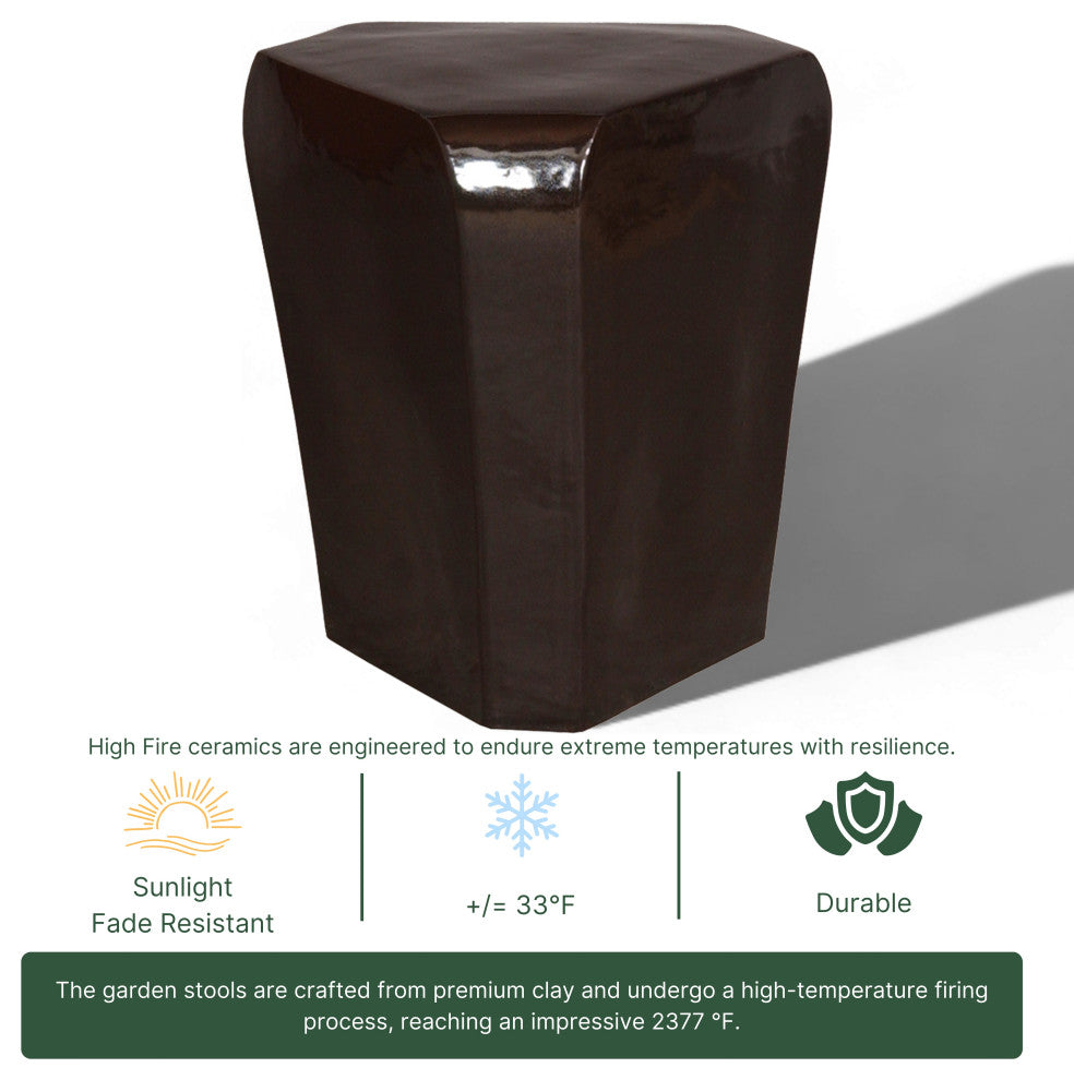 Black Triangle Garden Stool