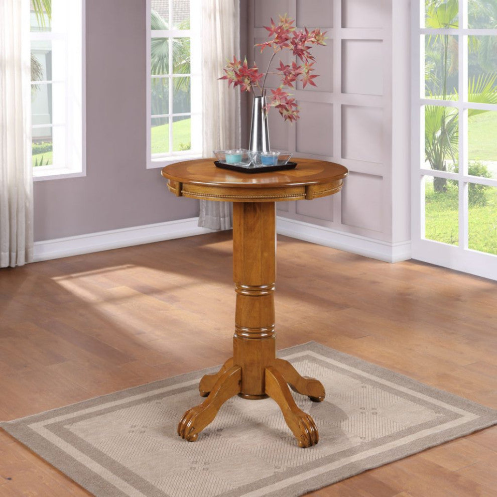 Florence 42" Height Pub Table, Distressed Brushed Oak