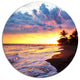 Sea Sunset In Olympic Park Coast, Seashore Round Wall Art, 23"