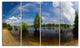 Small Flood Panorama, Landscape Canvas Art Print, 48"x28", 4 Panels