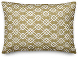Floral Yellow Pattern 14x20 Outdoor Throw Pillow