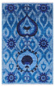 4' 3" X 6' 6" Blue William Morris Hand Knotted Rug Q4393