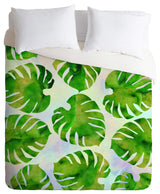 Hello Sayang Monster Monstera Duvet Cover, Twin