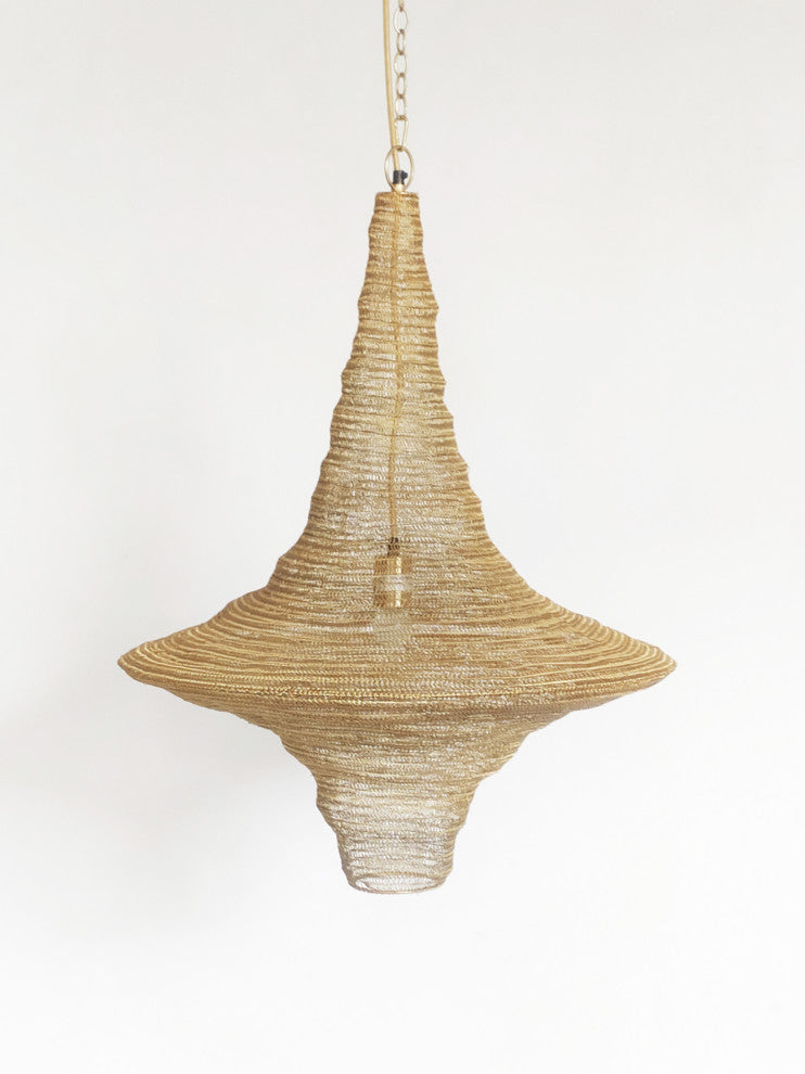 Gold Powder Coat Chain Basket Light