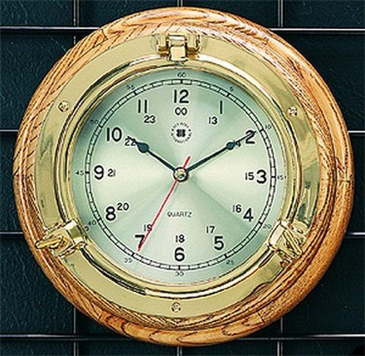 Brass Porthole Quartz Clock
