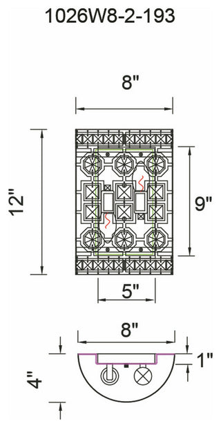 Belinda 2 Light Wall Sconce With Champagne Finish