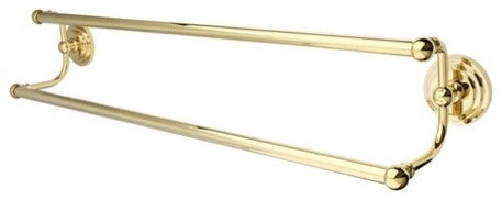 Kingston Brass 24" Dual Towel Bar, Polished Brass