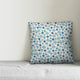 Tulip Pattern, Dark Blue Outdoor Throw Pillow, 18"x18"