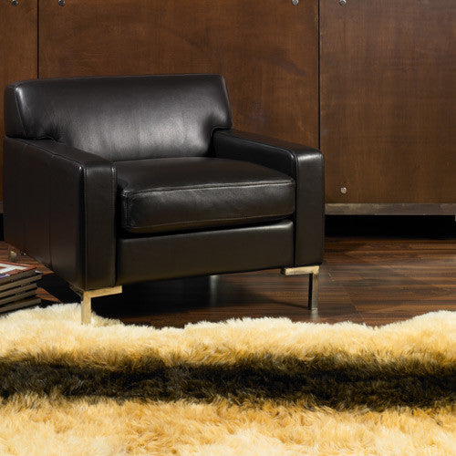 Shaggy Goat Pelt, Faux Fur Rug, 40"x55"