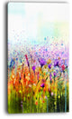 "Abstract Cosmos of Colorful Flowers" Flower Wall Art, 20"x40"