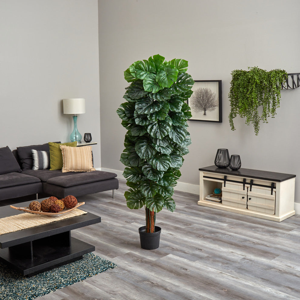 70" Monstera Artificial Tree, Indoor/Outdoor