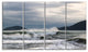 Waves in Lerici Beach Italy, Seascape Canvas Art Print, 48"x28", 4 Panels