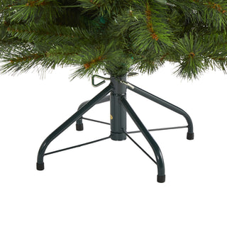 4' West Virginia Mountain Pine Faux Xmas Tree W/Clear Lights & Bendable Branches