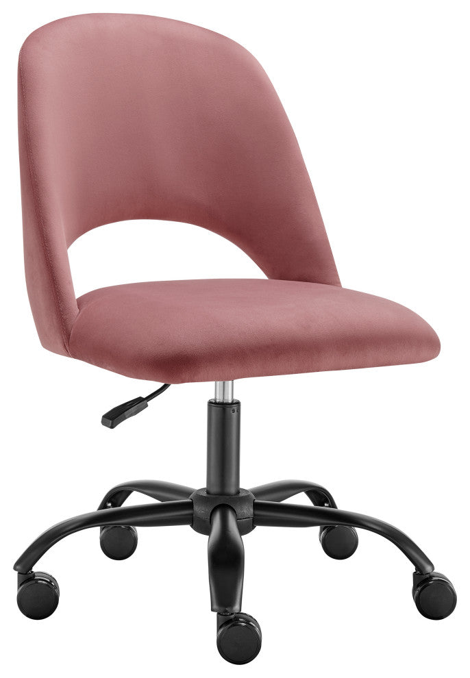 Alby Office Chair, Rose With Black Base
