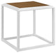 Stance Outdoor Patio Aluminum Side Table White Natural