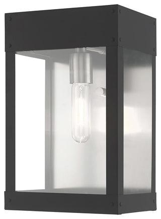 Contemporary Outdoor Wall Lantern, Scandinavian Gray