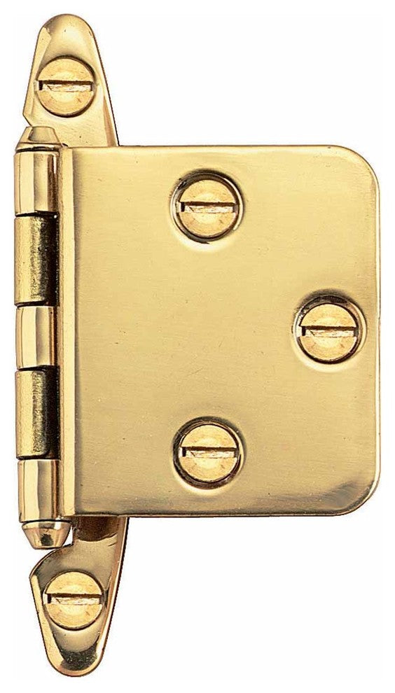 Solid Brass Semi-concealed Cabinet Door Hinges With Self Close Feature of Pack 4